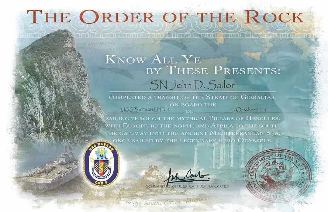 Order of the Rock (STROG) Contemporary Certificate